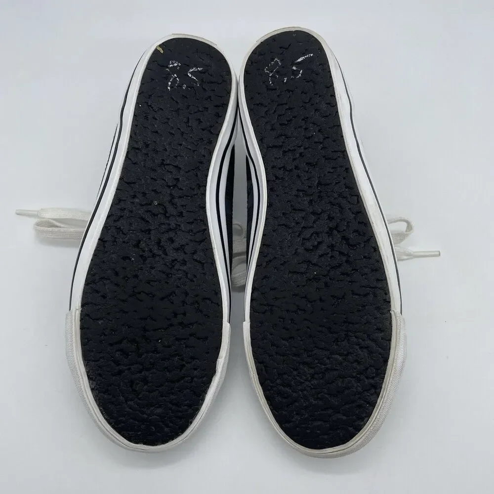 Coach New York Francesca C Monogram Lace Up Sneakers Women’s 8.5B Black/Silver